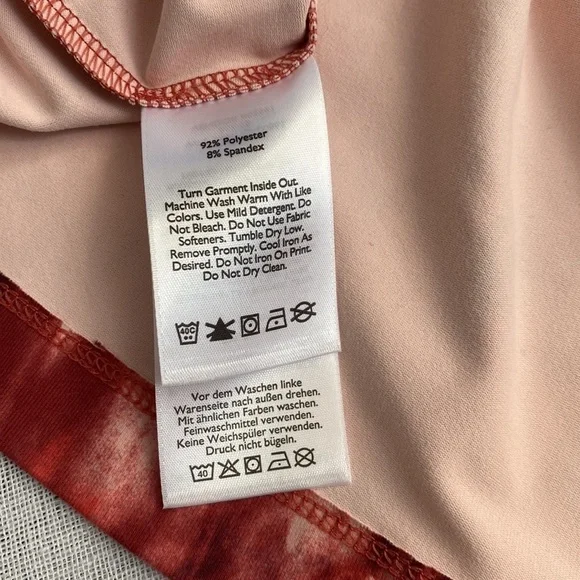 Eddie Bauer tie dye pattern coral sleeveless dress. - Picture 4 of 12